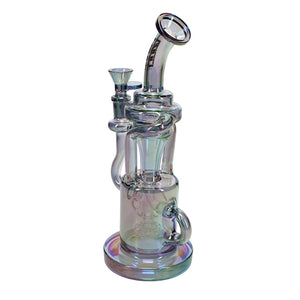 Vault Glass Iridescent Recycler w/ Perc Rig - 10"