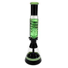 Vault Glass Detachable Glycerin w/ Color Rims Beaker Waterpipe - 16.5"
