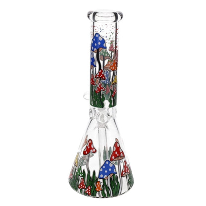 Glow in the Dark Mushroom Decal Beaker - 10"