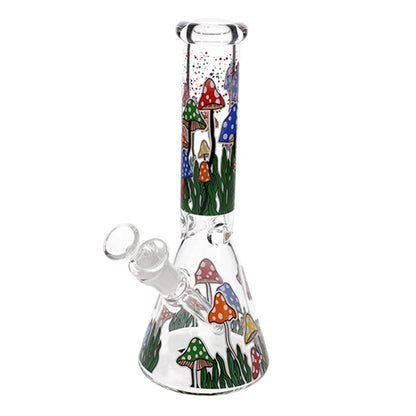 Glow in the Dark Mushroom Decal Beaker - 10"