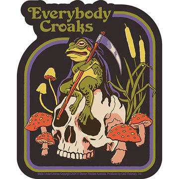 Steven Rhodes Everybody Croaks Sticker
