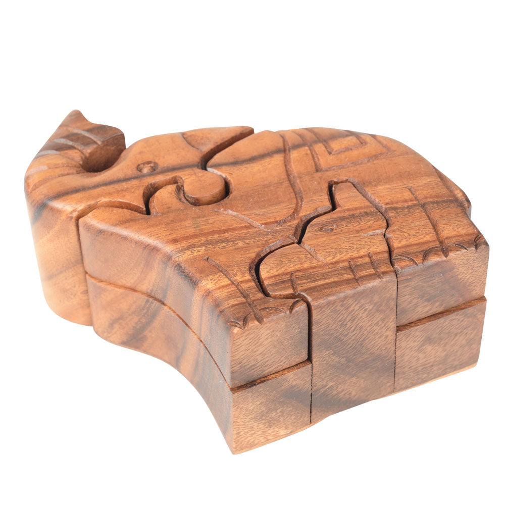 Elephant and Baby Puzzle Box