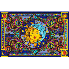 Sun Moon Clock Tapestry