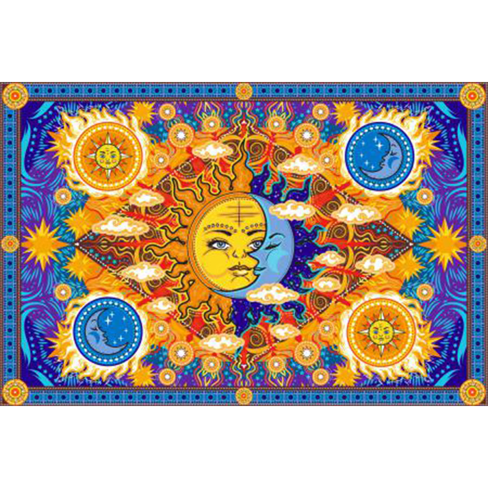 Fire Sun Moon Tapestry