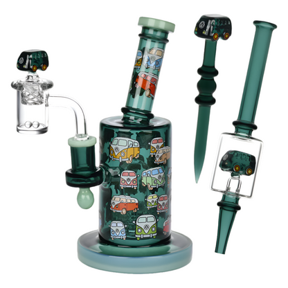 Pulsar Greatest Hits Series 8" Glow Nectar Collector & Dab Rig Set - V-Dubz