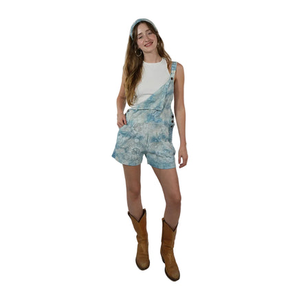 Starstruck Shorts Overalls in Sky Blue