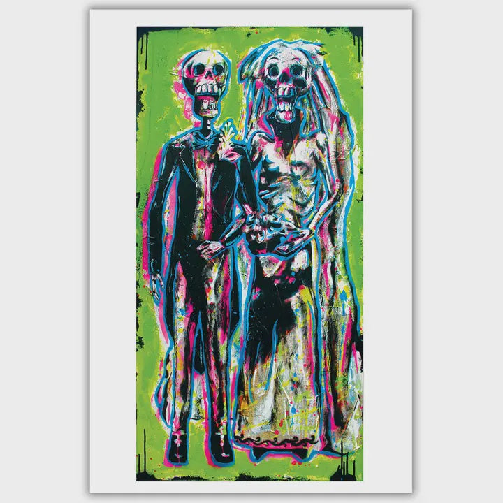 Day of the Dead Wedding Art Print 12 X 18"