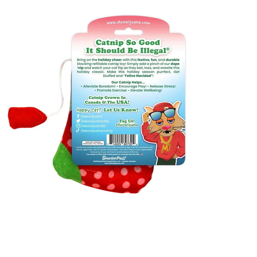 Meowijuana Get Stuffed Stocking Refillable Cat Toy