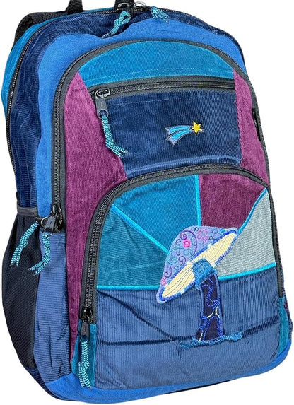 Big Corduroy Daypack with Mushrooms