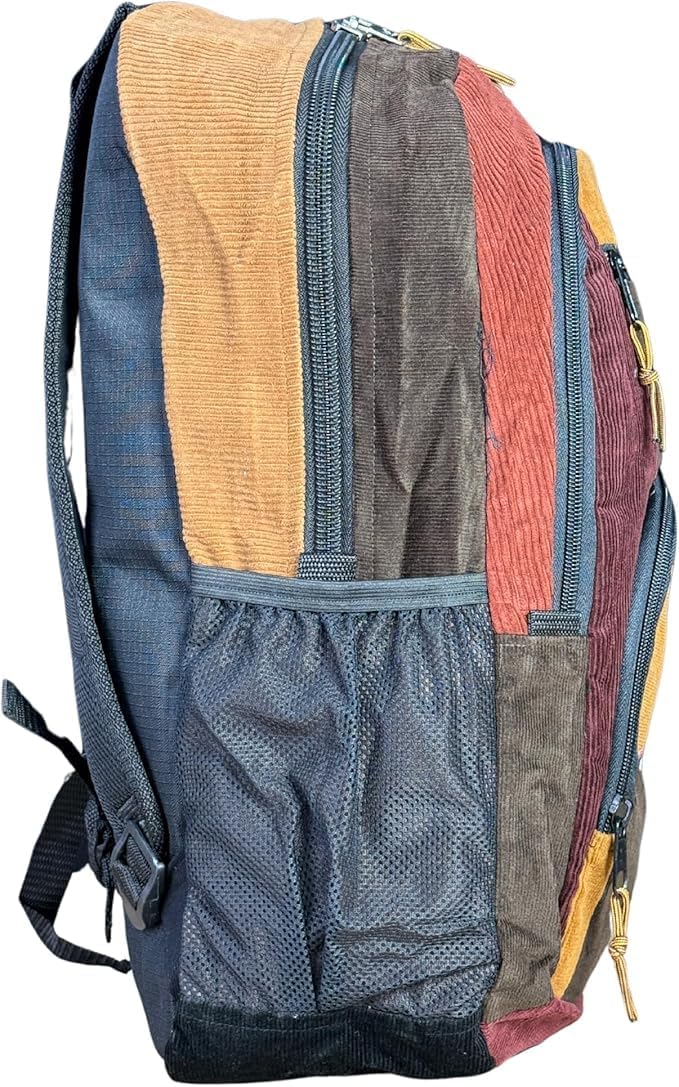 Big Corduroy Daypack with Mushrooms