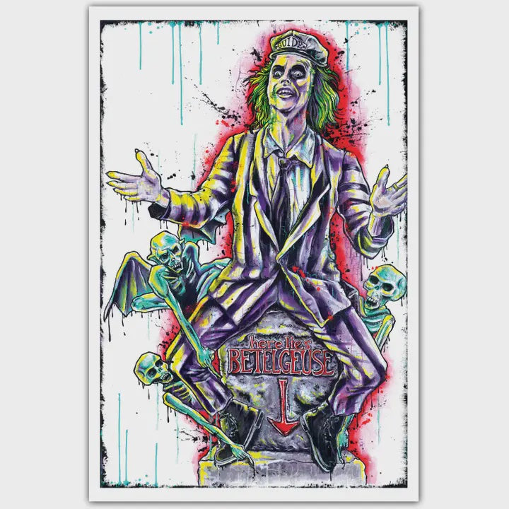 Here Lies Beetlejuice Art Print 12x18"