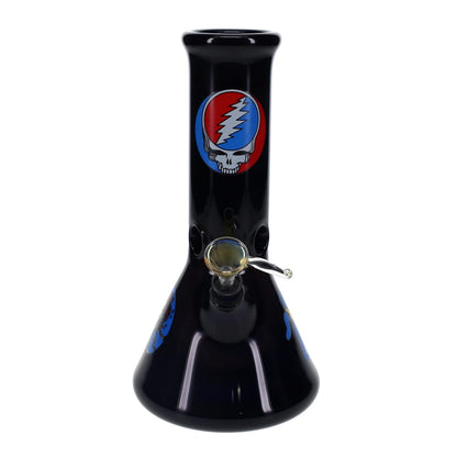 10" 50mm Blue Merlot Grateful Dead Decal Beaker with Grommet