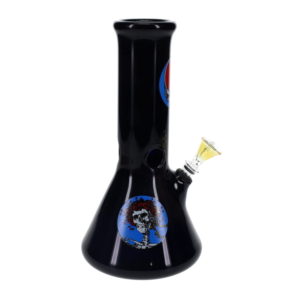 10" 50mm Blue Merlot Grateful Dead Decal Beaker with Grommet