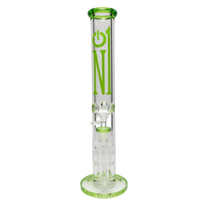 NO.1 Glass 16" Color Rim Double Honeycomb Straight Tube