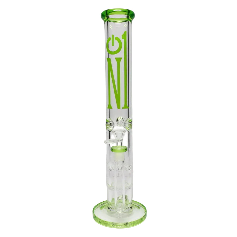 NO.1 Glass 16" Color Rim Double Honeycomb Straight Tube