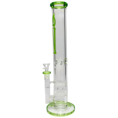 NO.1 Glass 16" Color Rim Double Honeycomb Straight Tube