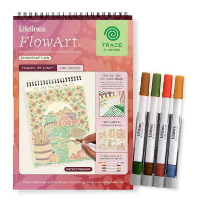 Lifelines™ FlowArt: Trace-by-Line Fall Harvest Coloring Pad