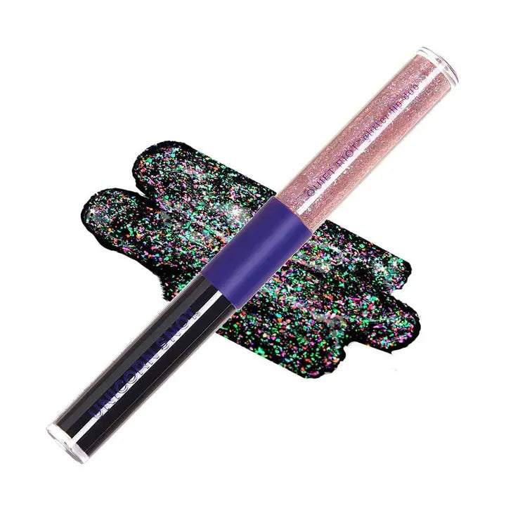 Unicorn Snot Quiet Riot 2in1 Glitter Lip Duo Lip Paint in Blasck-Chasm
