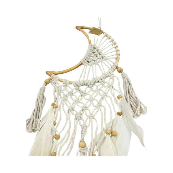 Moon Crescent Macrame Dreamcatcher