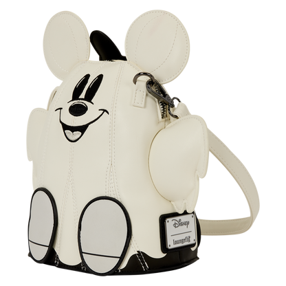 Loungefly Mickey & Minnie Mouse Ghost Glow Figural Crossbody Bag