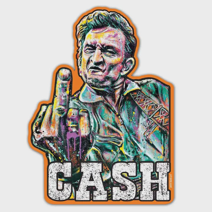 Johnny Cash Thank You Nashville Sticker