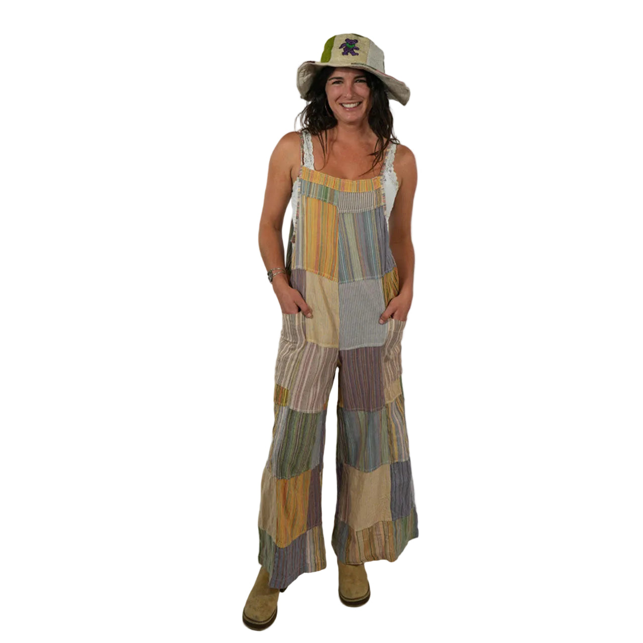 Hey Jude Jumpsuit in Tan