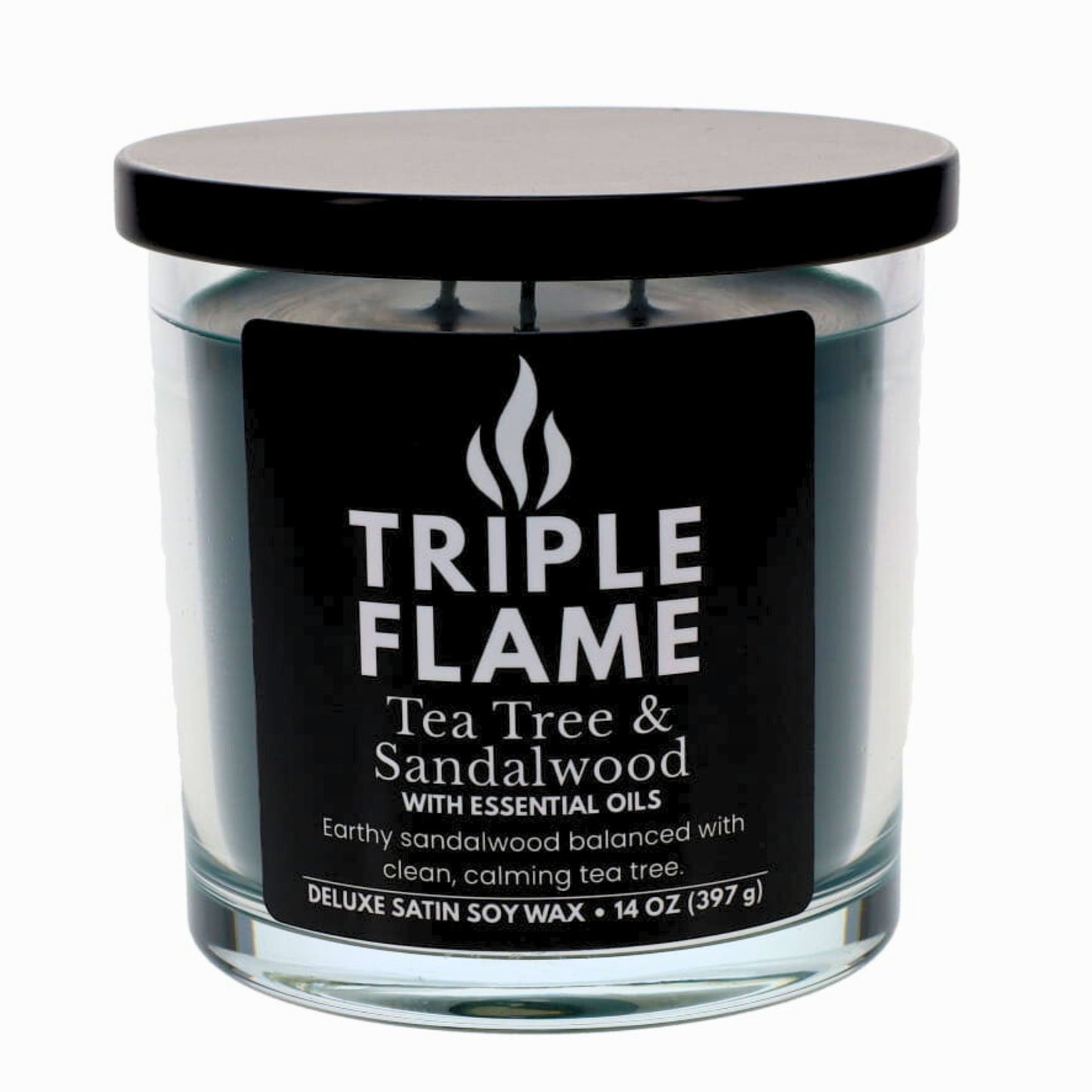 Triple Flame Candle Soy Wax for Home Scented, 14oz.