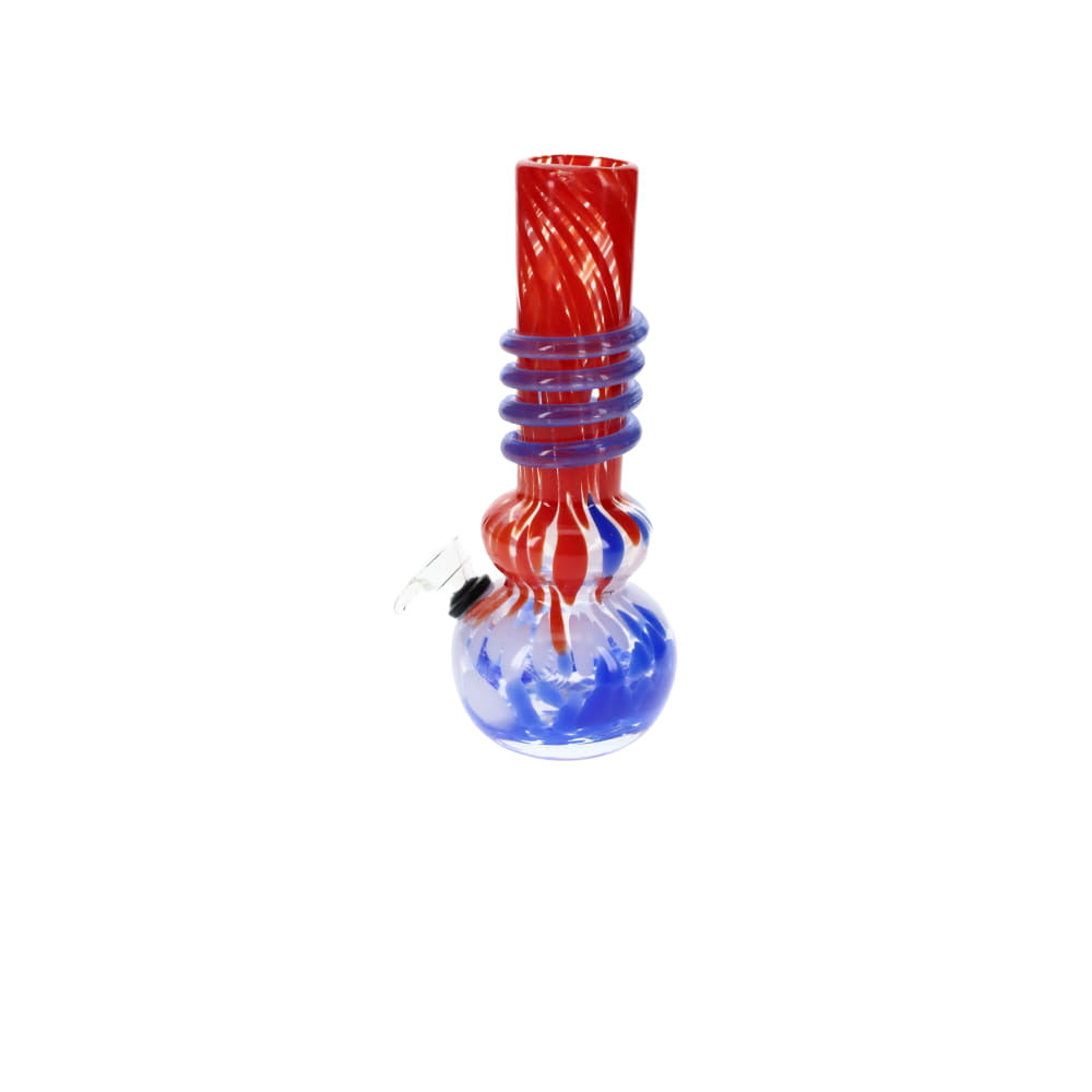 Soft Glass 8" Double Bubble with Wrap Water Pipe