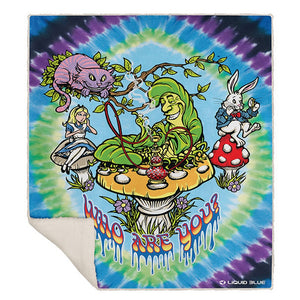We're All Mad Here Fleece Throw Blanket