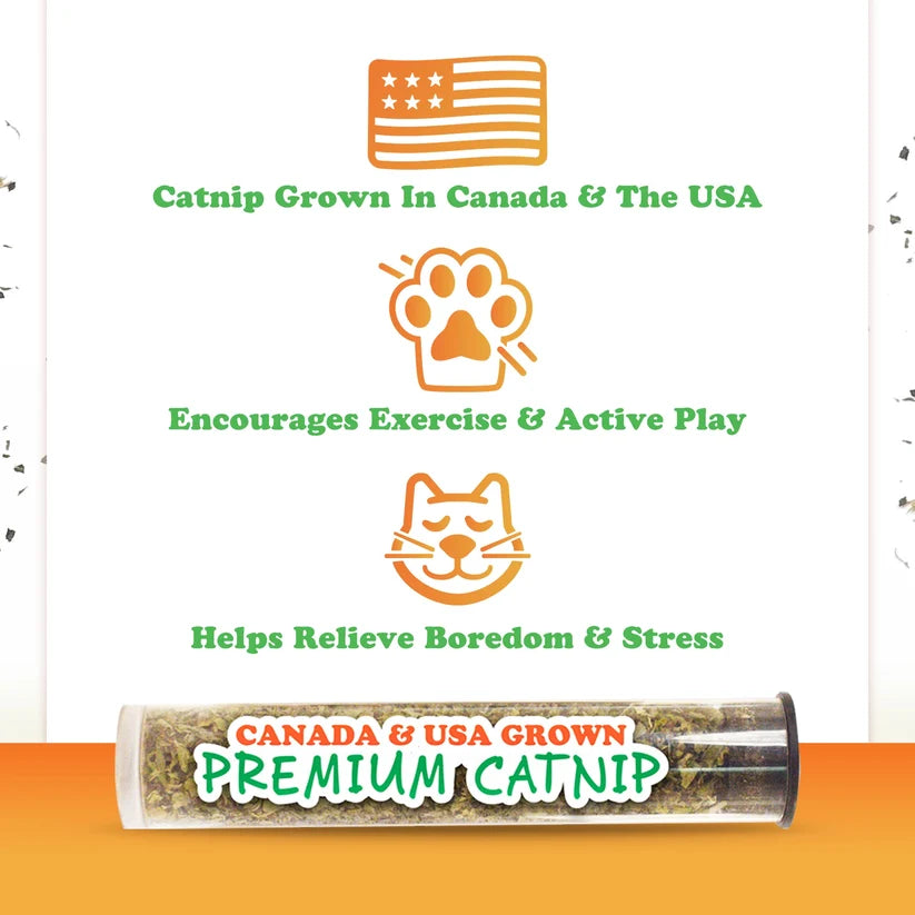 Meowijuana Get Twisted Candy Cane Refillable Cat Toy