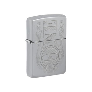 Zippo Lighter Engraved Dollar Bill High Polish Chrome