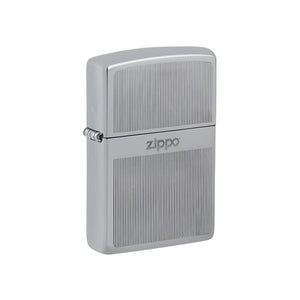 Zippo Lighter Engraved Logo High Polish Chrome