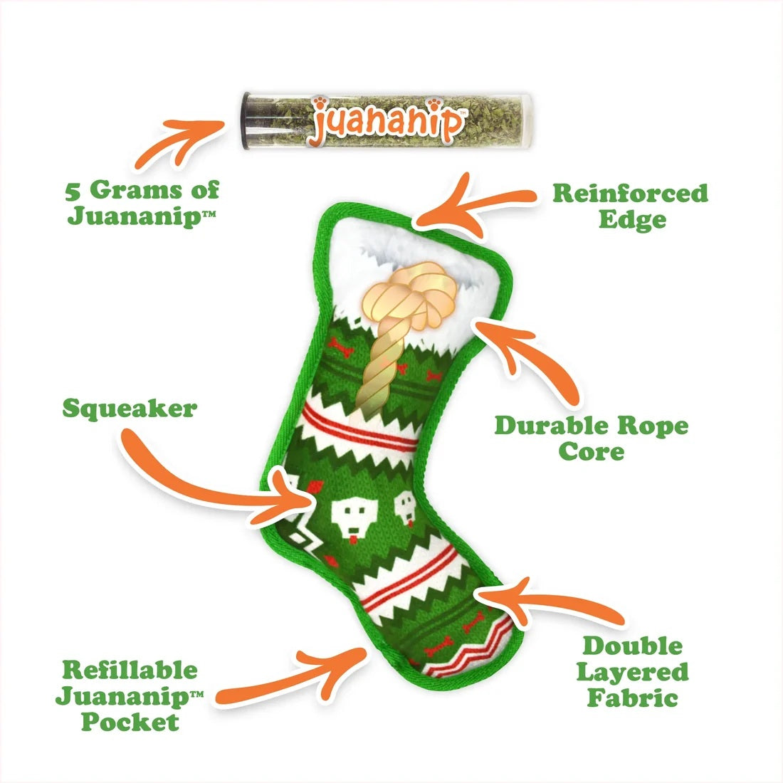 Doggijuana Tuffer Chewer Mini Stocking Stuffer Dog Toy