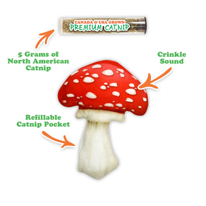 Meowijuana Get Sprung Mushroom Refillable Cat Toy