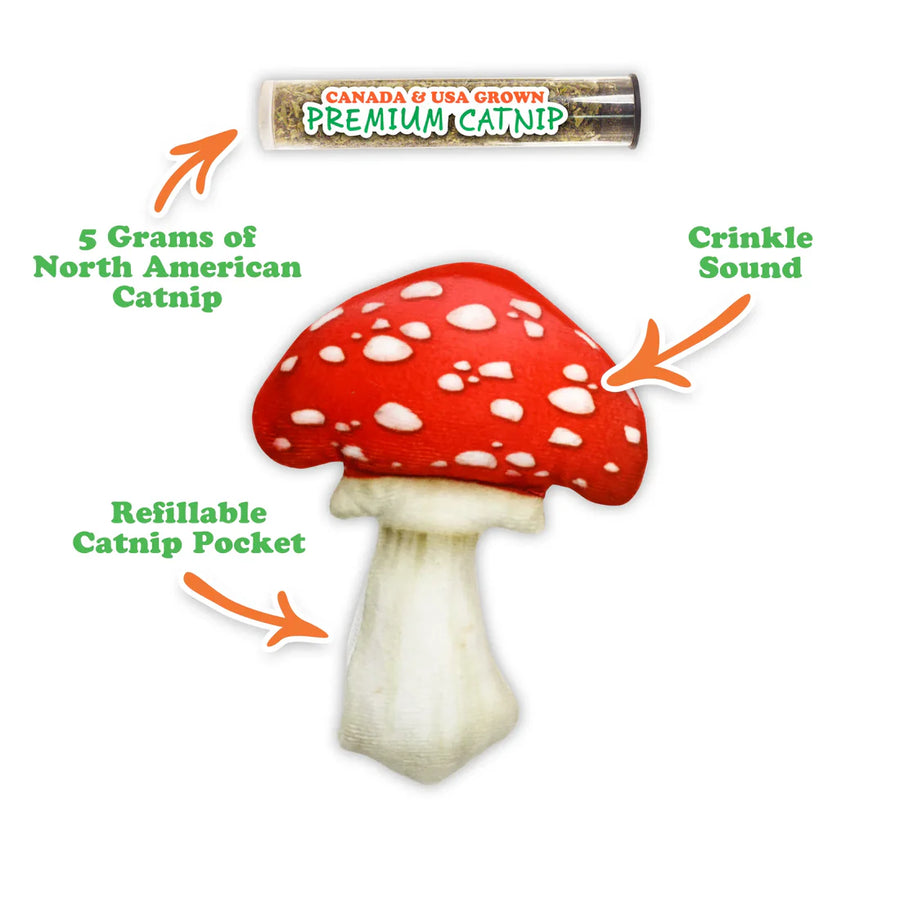 Meowijuana Get Sprung Mushroom Refillable Cat Toy