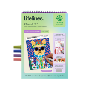 Lifelines™ FlowArt: Trace-To-Doodle Wild Style Coloring Pad