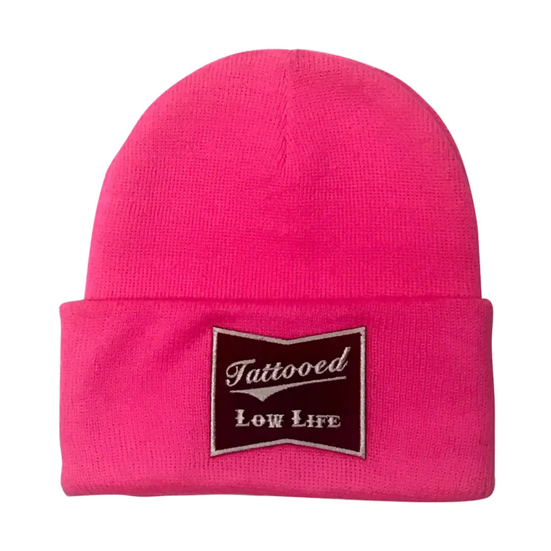 Cartel Ink Tattooed Low Life Beanie in Pink