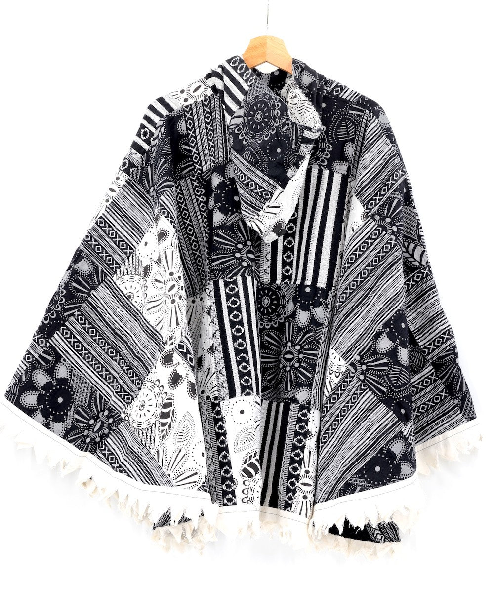 Hippie Overlock Patchwork Poncho