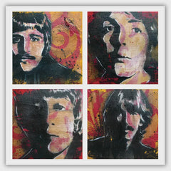 The Beatles Fab 4 Art Print 12 X 12"