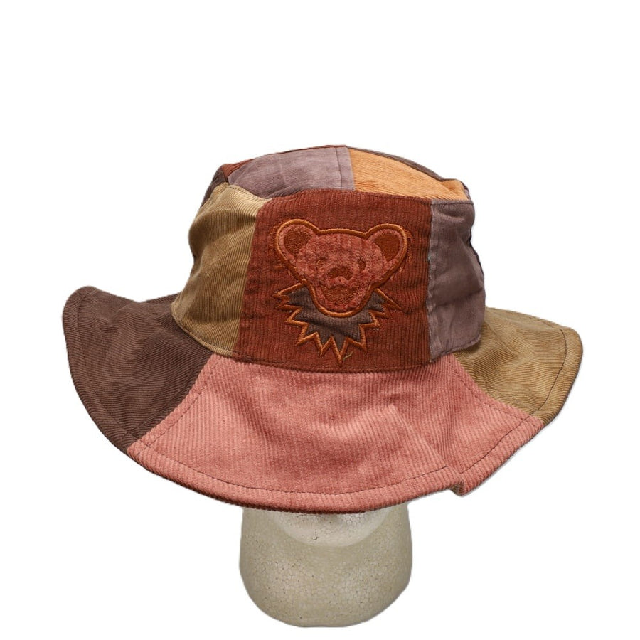 Grateful Dead Dancing Bear Patchwork Corduroy Floppy Hat