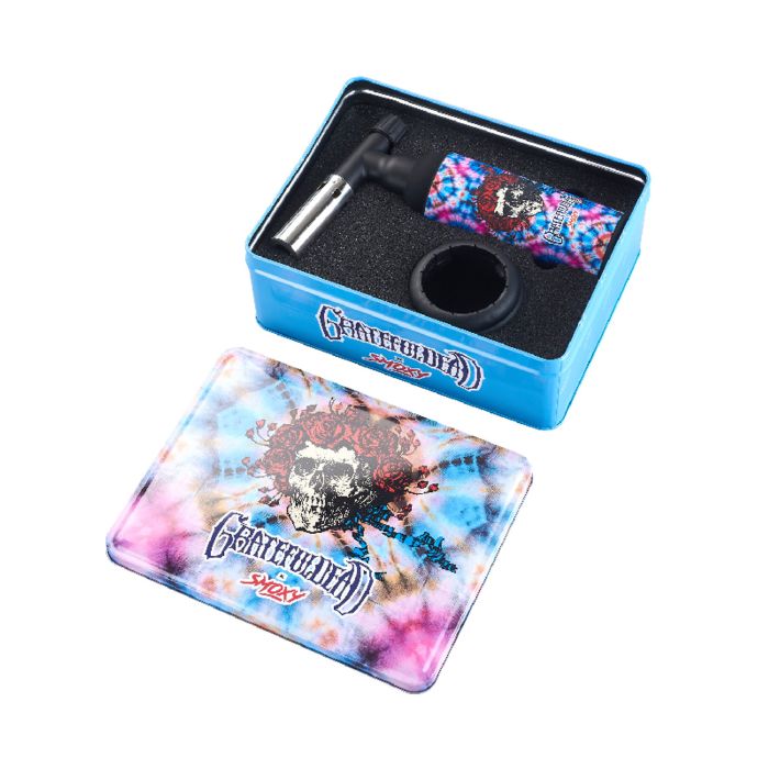Grateful Dead x SMOXY Dragon Torch with Tin - Blue Skull & Roses