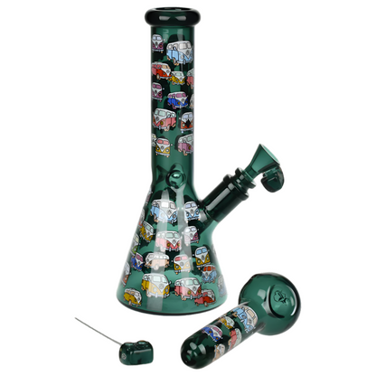 Pulsar Greatest Hits Series 10" Glow Water Pipe & Hand Pipe Set - V-Dubz