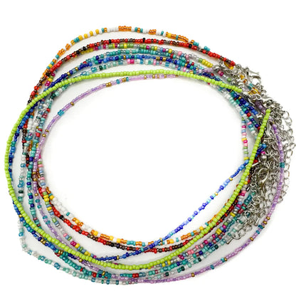 Simple Seed Bead Necklace in Assorted Colors