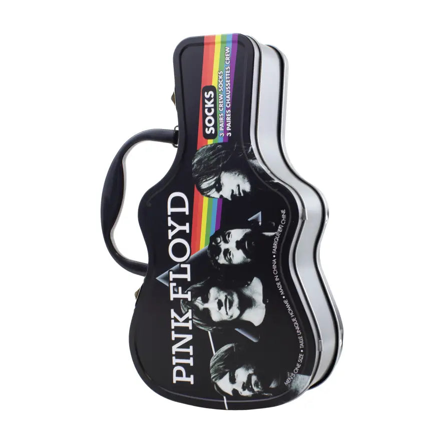 Pink Floyd Guitar Tin Crew Socks - 3 Pack