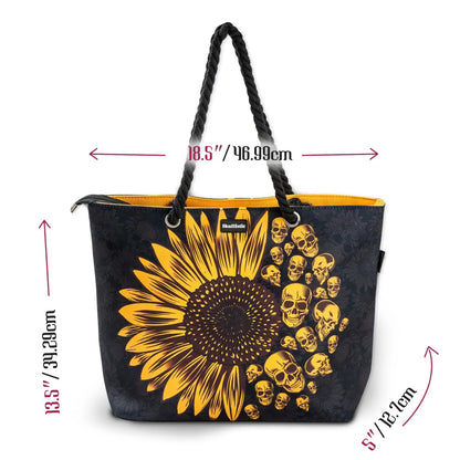 Skullistic Sunflower Skulls Shoulder Bag