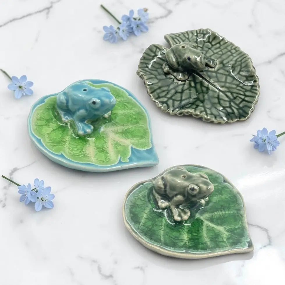 Ceramic Frog Incense Burner
