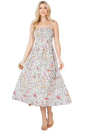 Fungi Garden Print Cami Dress