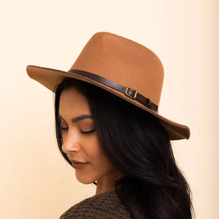 Pinched-Front Classic Rancher Hat in Camel