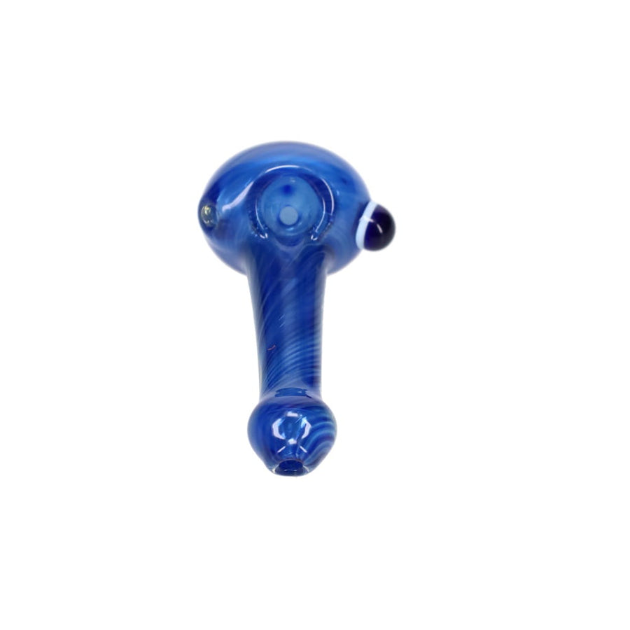 Addison Hanna Glass Blue Swirl Spoon with Marble