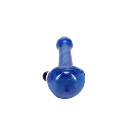 Addison Hanna Glass Blue Swirl Spoon with Marble